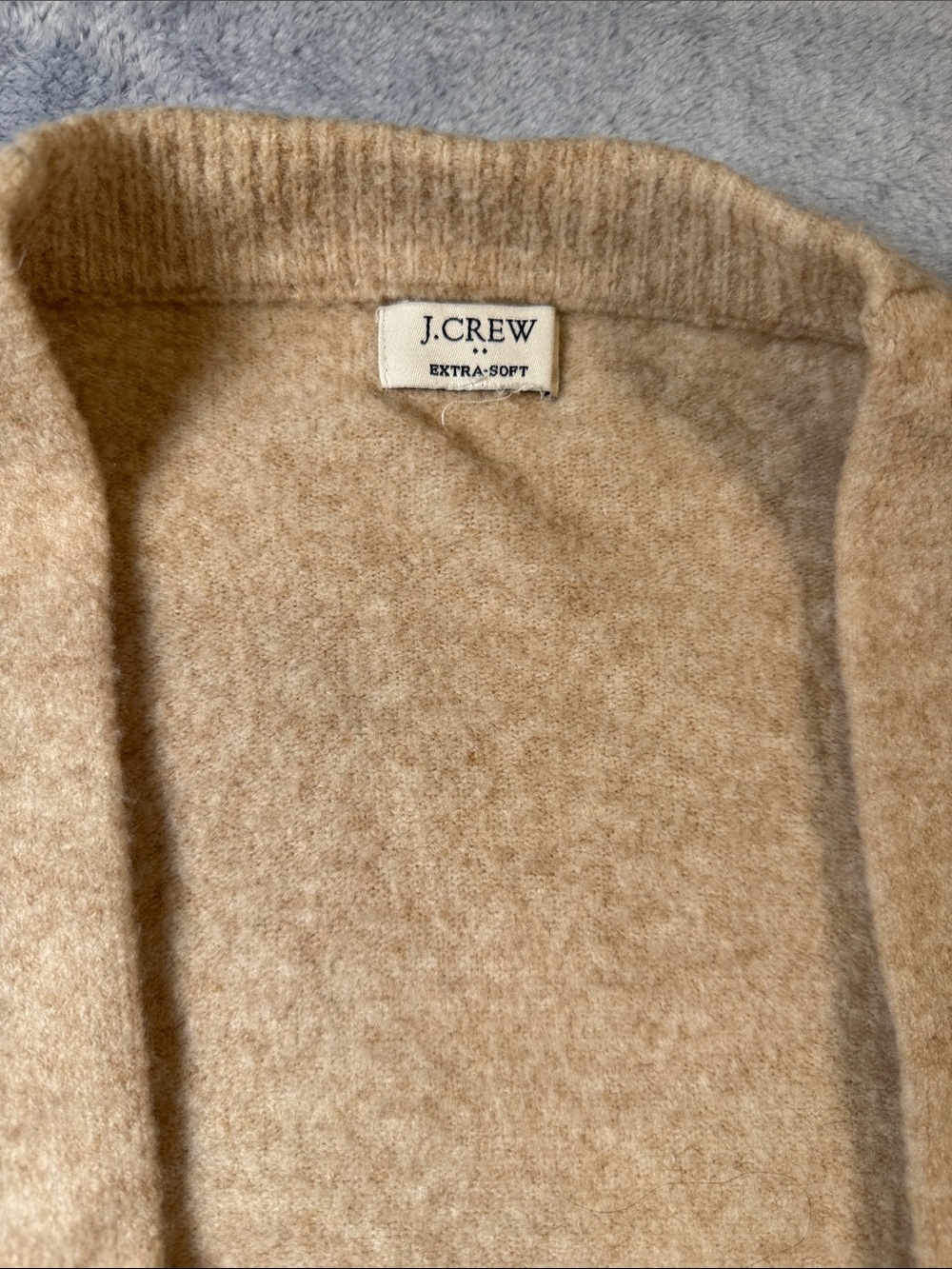 J. Crew Extra-Soft Tan Beige Open-Front Women's Cardigan